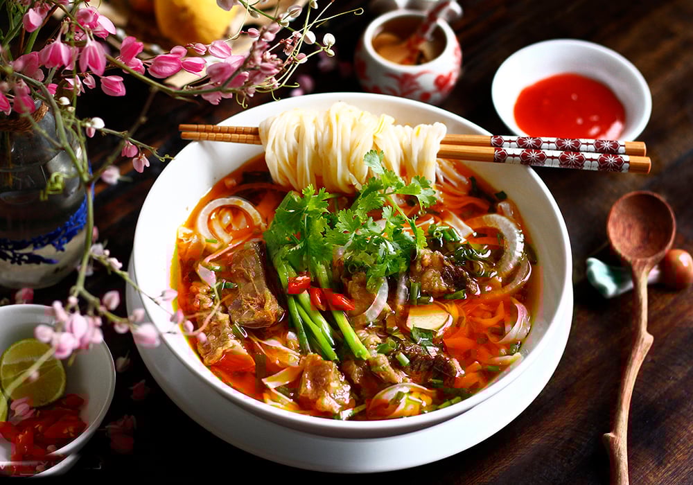 Pho with wine sauce Vetnam